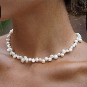 SET Fresh water pearl Necklace inlay of 18k Gold plated
